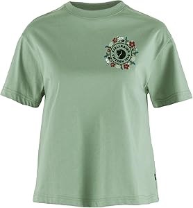 Футболка с логотипом Fjallraven Fjallblomster из 100% органического хлопка с оригинальным рисунком шведских полевых цветов 11303303