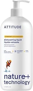 Attitude Средство для мытья посуды, сертифицированное EWG, на растительной основе, с ароматом цитрусовых, 1 л 11282988
