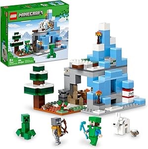 LEGO Minecraft Замороженные Вершины 21243, Набор с фигурками Стива, Крипера и Козла, для детей от 8 лет, Большой Исследовательский Набор 11281668