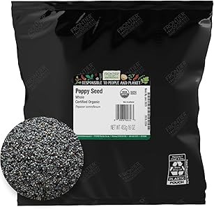 Frontier Co-op Органические семена мака целиком, 454 г, высшее качество, полезные и питательные, кошерный продукт 11282909