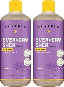 Alaffia Гель для душа с маслом ши, экстрактом нима и кокосовым маслом, без сульфатов, 473 мл, с ароматом лаванды 11272271