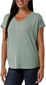 Женская футболка 32 Degrees Cool с коротким рукавом и V-образным вырезом из ультрамягкого материала 11267149