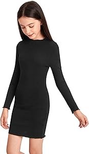 Soly Hux Сарафан для девочек с длинными рукавами и листочками, рибана, короткая длина, из удобной ткани 11310986