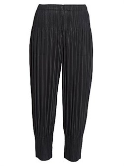 Pleats Please Issey Miyake Брюки Interplanetary Fluffy Basics с эластичным поясом и зауженными штанинами, 100% полиэстер 11015150