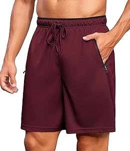 Pinspark Мужские спортивные 7-дюймовые шорты из быстросохнущей сетки с карманами на молнии 11292346