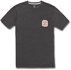 Футболка Volcom Carbide с круглым вырезом, короткими рукавами, карманом и графикой на спине 11294189