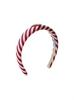 Prada Повязка на голову из 100% хлопка с эмалированным металлическим логотипом в виде треугольника 11008454