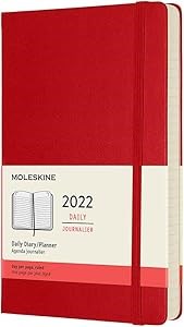 Moleskine Большой алый ежедневник на 12 месяцев 2022 года в твердом переплете (12,7 см x 21 см) 11274637