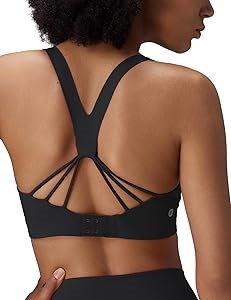 Baleaf Женский Спортивный Бра с Регулировкой на Спине и Комфортными Вкладками для Йоги и Бега 11283179