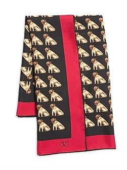 Valentino Garavani Шелковый платок Petit Charles 70x70 см, 100% шелк, с оригинальным рисунком 11012447