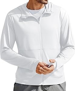 Мужская худи Pinspark с защитой от солнца, легкий лонгслив с UPF 50+, карманы и молния 11256368