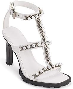 Женские босоножки на каблуке с T-образным ремешком и стразами Karl Lagerfeld Paris Midge 11297894