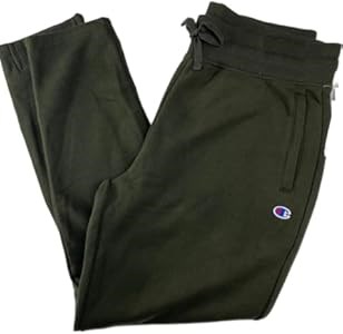 Мужские спортивные штаны Champion Powerblend из флиса, тёмно-зелёные, свободный фасон, комфортный стиль 11258887