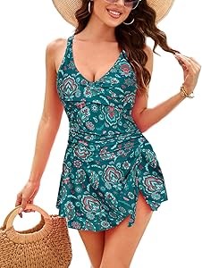 Классический купальник Kate Kasin с контролем живота, V-образным вырезом и рюшами, 82% полиамид, 18% эластан 11247782