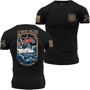 Футболка Grunt Style USCG - Always Ready из 60% хлопка и 40% полиэстера, удобный дизайн без ярлыков 11254352