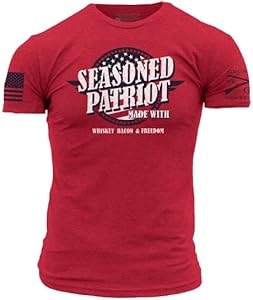 Мужская футболка Grunt Style Seasoned Patriot с круглым вырезом, 60% хлопок, 40% полиэстер 11246156