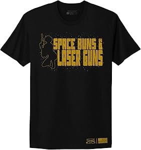 Женская футболка свободного кроя Grunt Style Space Buns &amp, Laser Guns, 60% хлопок, 40% полиэстер, производство США 11314001