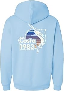 Худи с капюшоном и логотипом на груди Costa Del Mar Heritage Giant из 100% хлопка 11267482