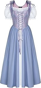 Женский костюм в стиле Ренессанса Scarlet Darkness, корсетное платье с объемными рукавами, 98% полиэстер, 2% вискоза 11282474