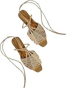 Женские золотые летние балетки Gorglitter с металлическим плетением и открытым носком 11269753