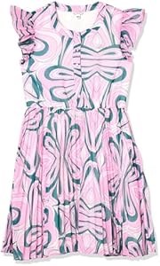 Детское шифоновое платье с короткими рукавами GUESS с плиссированной юбкой и рюшами 11275827