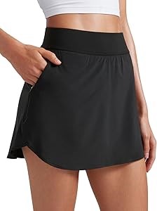Юбка CRZ YOGA с высокой талией для гольфа, спортивная мини-юбка A-образного силуэта для тенниса и пиклбола с карманом на молнии 11250110