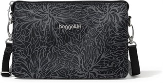 Baggallini Легкая нейлоновая мини-сумка-кроссбоди 21 см x 14 см с защитой RFID и съемным ремешком 11267403