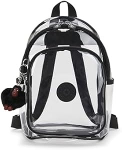 Kipling Прозрачный рюкзак для фестивалей и спорта, вместимость 6,5 литра, 2 отделения на молнии, с регулируемыми лямками 11266022