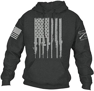 Худи с принтом флага и винтовки от Grunt Style, 50% полиэстер, 50% хлопок, без ярлыков, с капюшоном 11249433
