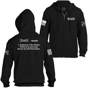 Толстовка на молнии с капюшоном Grunt Style Dad Defined, 50% хлопок, 50% полиэстер 11254471