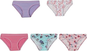 Hanes Детские хлопковые трусики: растяжимые и стильные бикини и хипстеры. Упаковка из 5 штук для комфорта. 11298733