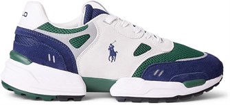 Мужские кроссовки POLO RALPH LAUREN Jogger из замши и сетки, с резиновой подошвой и шнуровкой 11283039