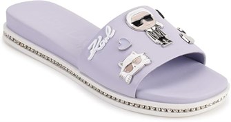 Женские кожаные шлепанцы Karl Lagerfeld Paris Jeslyn с резиновой подошвой 11290379