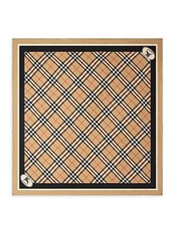 Burberry Шелковый шарф с узором Check и логотипом Equestrian Knit, размером 90 см x 90 см 11012460