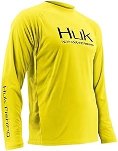 Мужской лонгслив Huk Performance Vented с вентиляционными вставками, солнцезащитой и комфортом для теплых дней 11282964