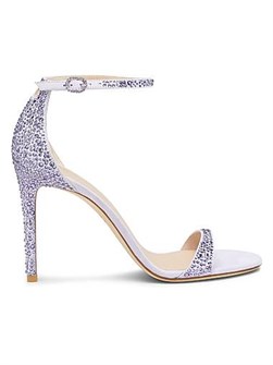 Сандалии Nudist Shine 100 мм с кристаллами на пряжках от Stuart Weitzman 11026137