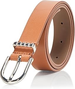 Hugo Boss Кожаный пояс Zoey с круглой пряжкой, из 100% коровьей кожи, уход с применением сухой салфетки 11264812