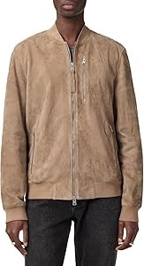 Мужской бомбер AllSaints из 100% козьей замши, только химическая чистка 11275148