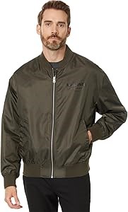 Мужской бомбер AllSaints Underground из легкого полиамида с кожаной подкладкой 11313543