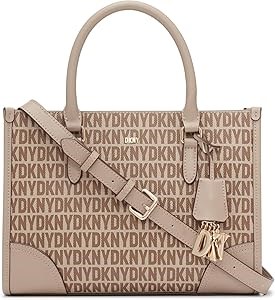 DKNY Женская сумка-сэтчел с логотипом, размер 28 см x 21 см x 13 см, из ПВХ с хлопковой подкладкой 11259157