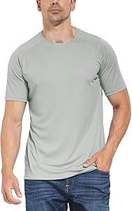 Легкая быстросохнущая мужская футболка Baleaf с коротким рукавом и защитой от солнца UPF 50+ для рыбалки и походов 11287858