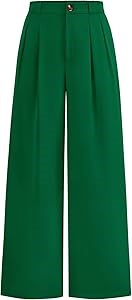 Стильные офисные брюки-палаццо Kirundo для женщин с высокой талией и свободным кроем на кнопках 11297004