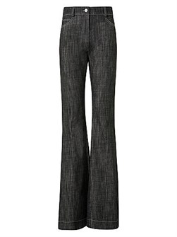 Akris punto Джинсы Courtney с завышенной талией и расклешёнными штанинами, выполнены из 100% хлопка, стиль с пятью карманами 11011126