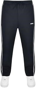 Мужские тренировочные брюки BOSS Hadim 1 из плотного хлопка с белыми вставками и шнуровкой, размер L 11287922