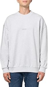 Hugo Boss Лонгслив мужской HUGO из твилловой ткани с центральным логотипом, 100% хлопок, подходит для машинной стирки 11247737