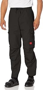 Hugo Boss Мужские хлопковые брюки-джоггеры HUGO с карманами, прочной рипстоп-тканью, эластичным поясом и зауженными манжетами 11278594