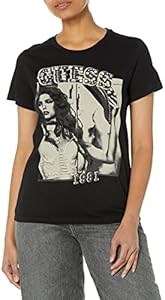 Трикотажная футболка GUESS в стиле вестерн для девушек из 100% органического хлопка с графическим принтом 11285956