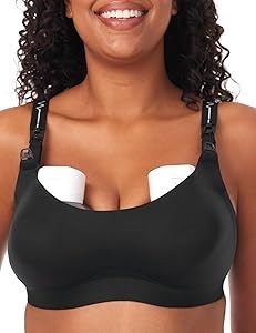 Momcozy Бесшовный бюстгальтер для сцеживания мамы, совместимый с носимыми молокоотсосами M5 и S12 Pro, удобная функция быстрого перехода между кормлением и сцеживанием 11280583