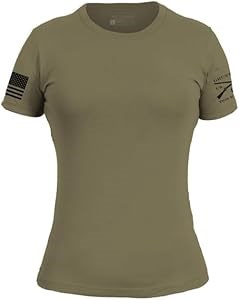 Женская футболка Grunt Style Basic, прилегающий силуэт, 60% хлопок, 40% полиэстер, короткий рукав, высокое американское качество 11278745