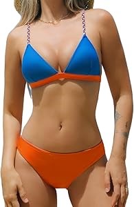 Женский бикини от CUPSHE с треугольным лифом, съемными мягкими чашками и двусторонними трусиками 11298077